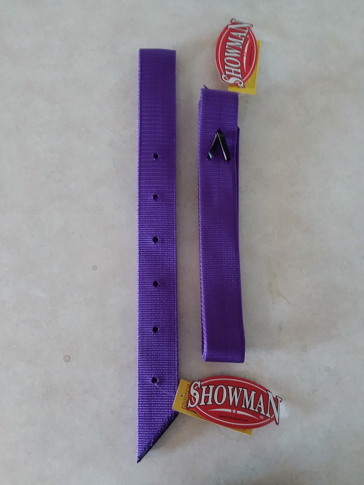 Purple Nylon Tie Strap Latigo Cinch & Off Billet Set